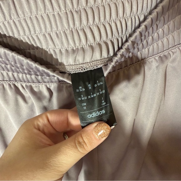 Women's Lavender Adidas Athletic Shorts, 2X - Picture 4 of 5